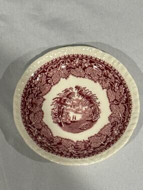 Mason’s Vista Red Transferware 4¾” Fruit Berry Sauce Bowl Made in England
